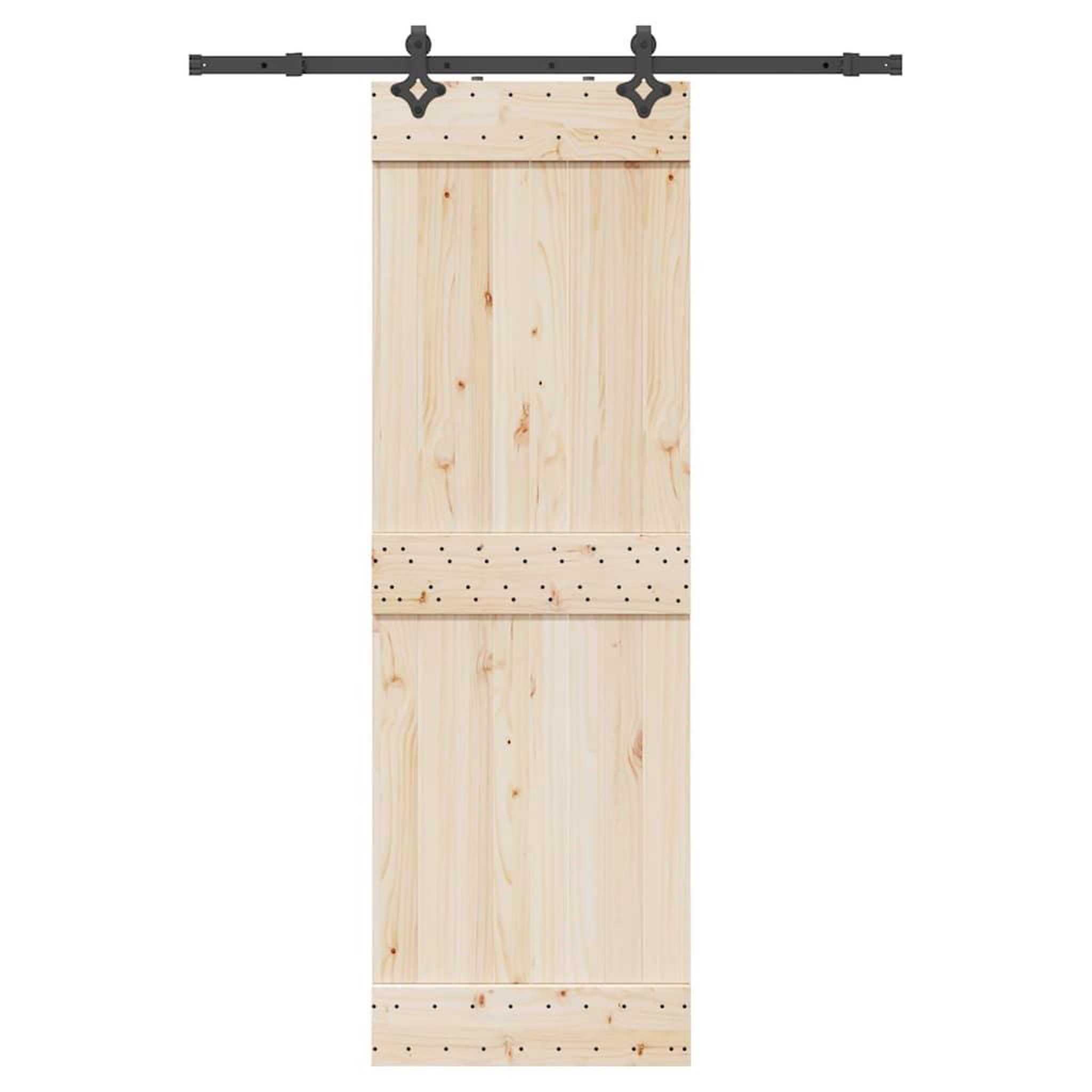 VIDAXL Kit de quincaillerie de porte coulissante 152,5 cm acier noir