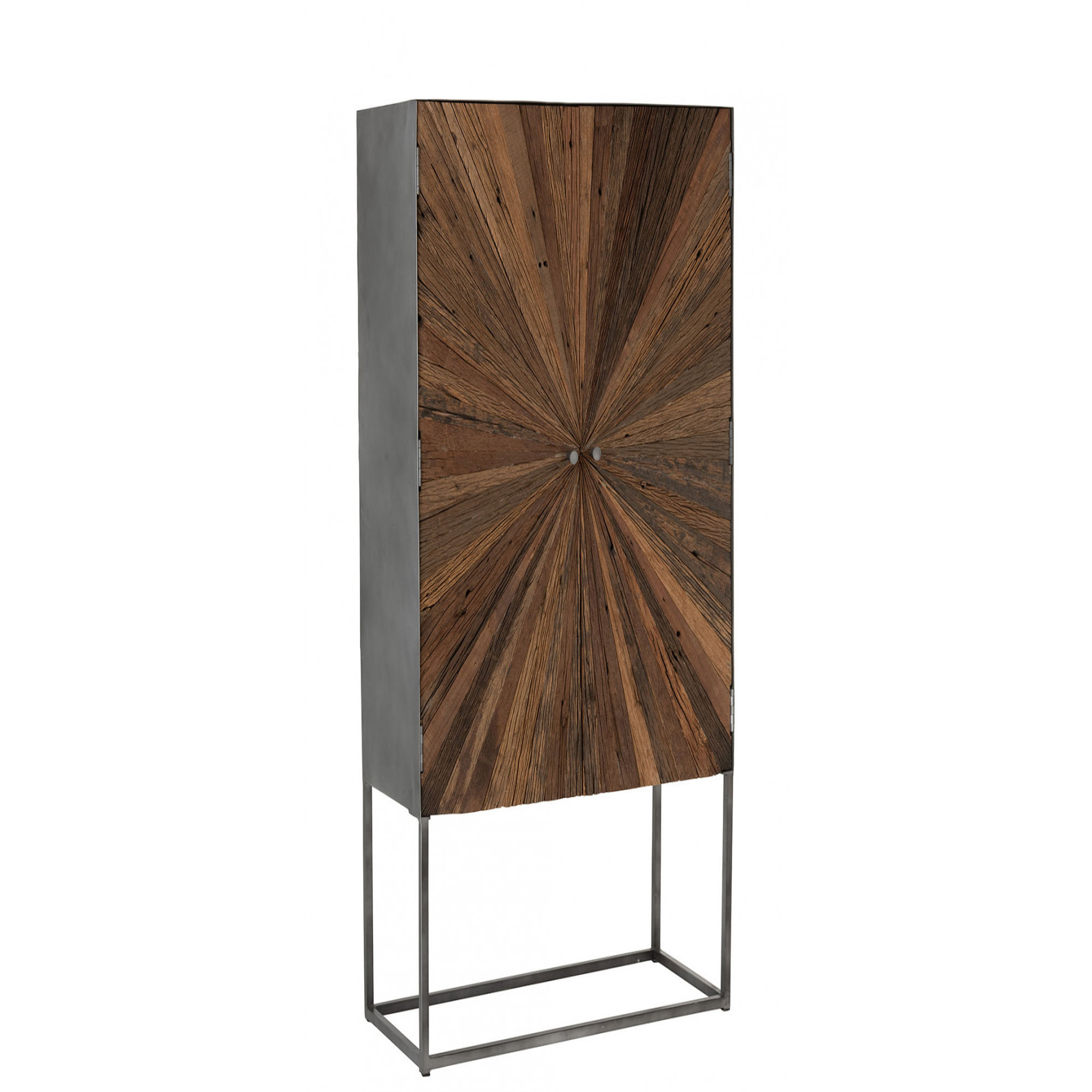 Voir la diapositive 1 : HELLIN Armoire bar en bois et pieds métal - SHINE