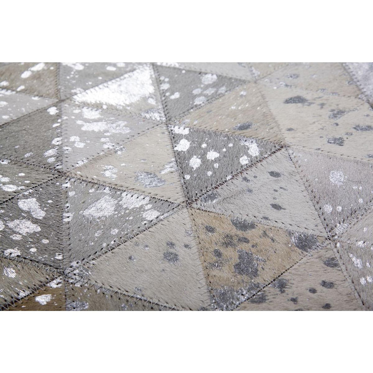 Paris Prix Tapis Patchwork Fait Main  Rocket  Gris & Argent