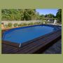 Voir la diapositive 4 : Ubbink Piscine hors sol en bois octogonale liner bleu 4 x 6,10-H1,20 m AZURA