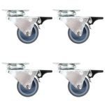 VIDAXL 24 pcs Roulettes pivotantes doubles 50 mm