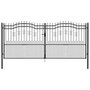 Voir la diapositive 2 : VIDAXL Portail et sommet de lance Noir 406x223 cm Acier enduit poudre