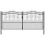 Voir la diapositive 2 : VIDAXL Portail et sommet de lance Noir 406x223 cm Acier enduit poudre
