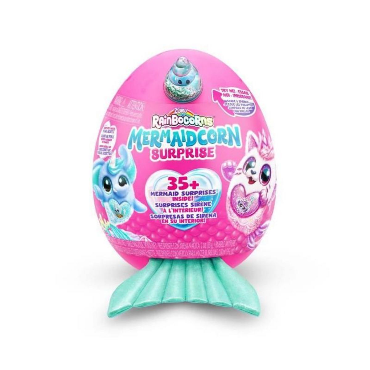 ZURU Peluches surprises - ZURU - Mermaidcorn Surprise S7 - 35 surprises - Queue brillante - oeuf a éclore