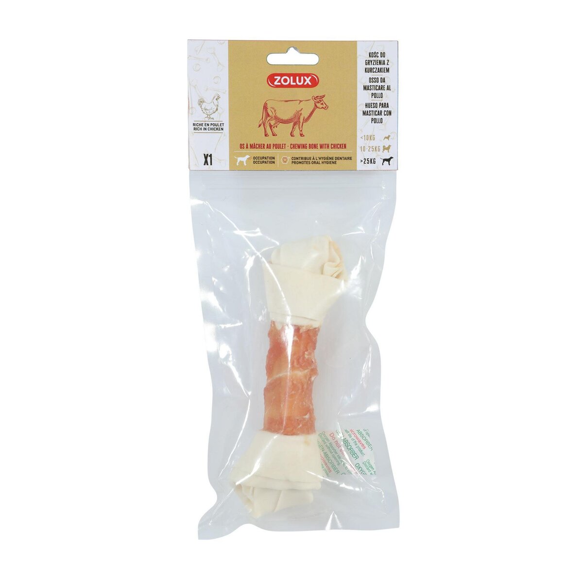 Zolux Os à mâcher au poulet Taille L – Zolux