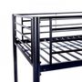 Voir la diapositive 5 : MARKET24 Lit mezzanine enfant ELIOT en métal noir 90x190cm avec sommier inclus
