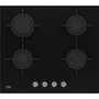 Voir la diapositive 1 : Beko Table de cuisson gaz 60cm 4 feux 7400w verre noir - hilg64221s