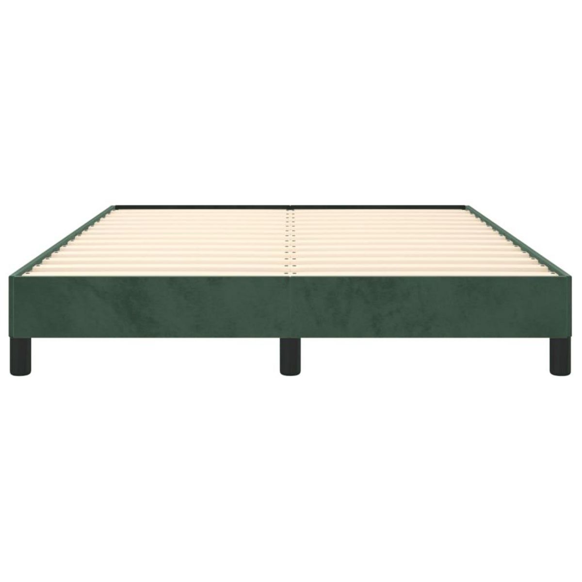 VIDAXL Cadre de lit sans matelas vert fonce 140x200 cm velours