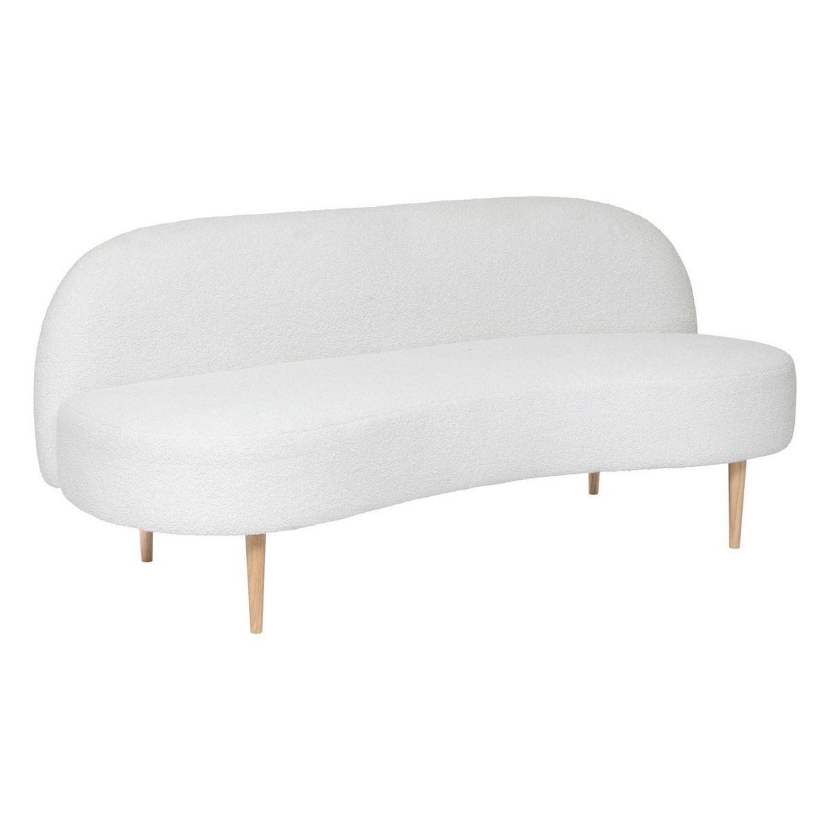 ATMOSPHERA Banquette en bouclette INSI - 2 Places - Blanc