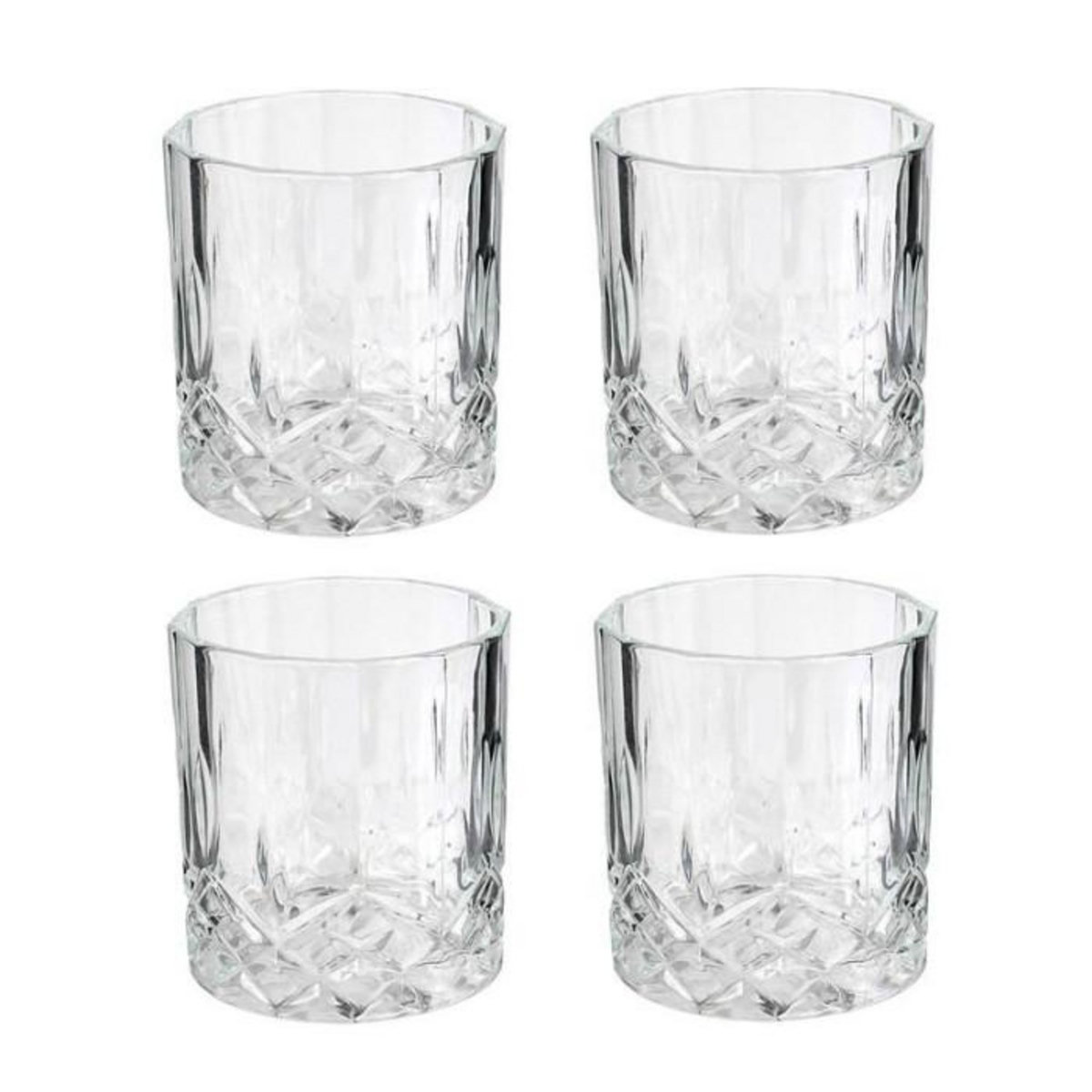 Paris Prix Coffret Bouteille & Verres  Whisky  24cm Transparent