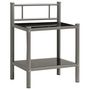Voir la diapositive 3 : VIDAXL Tables de chevet 2 pcs Gris et noir Metal et verre