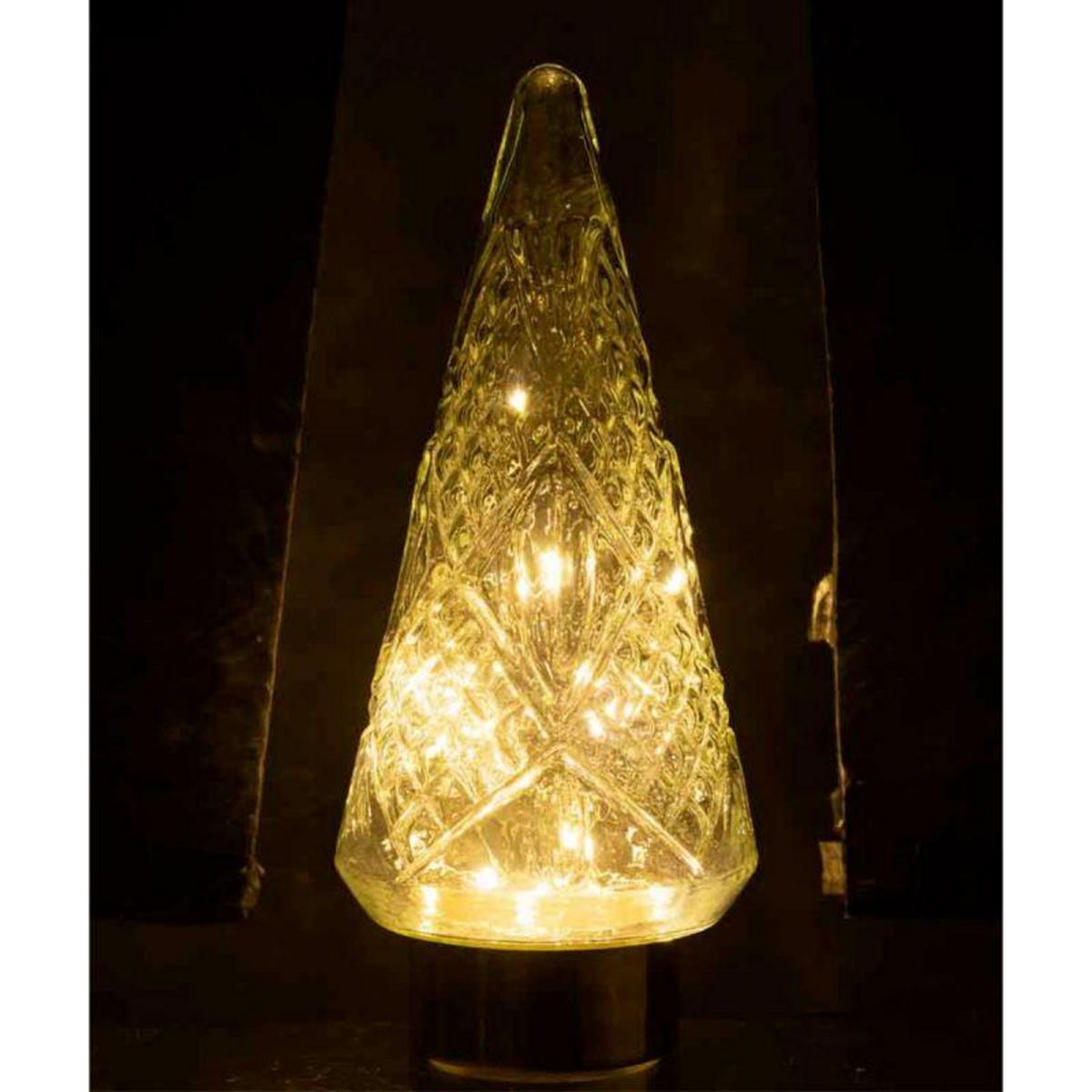 Paris Prix Sapin de Noël en Verre  Led  35cm Transparent
