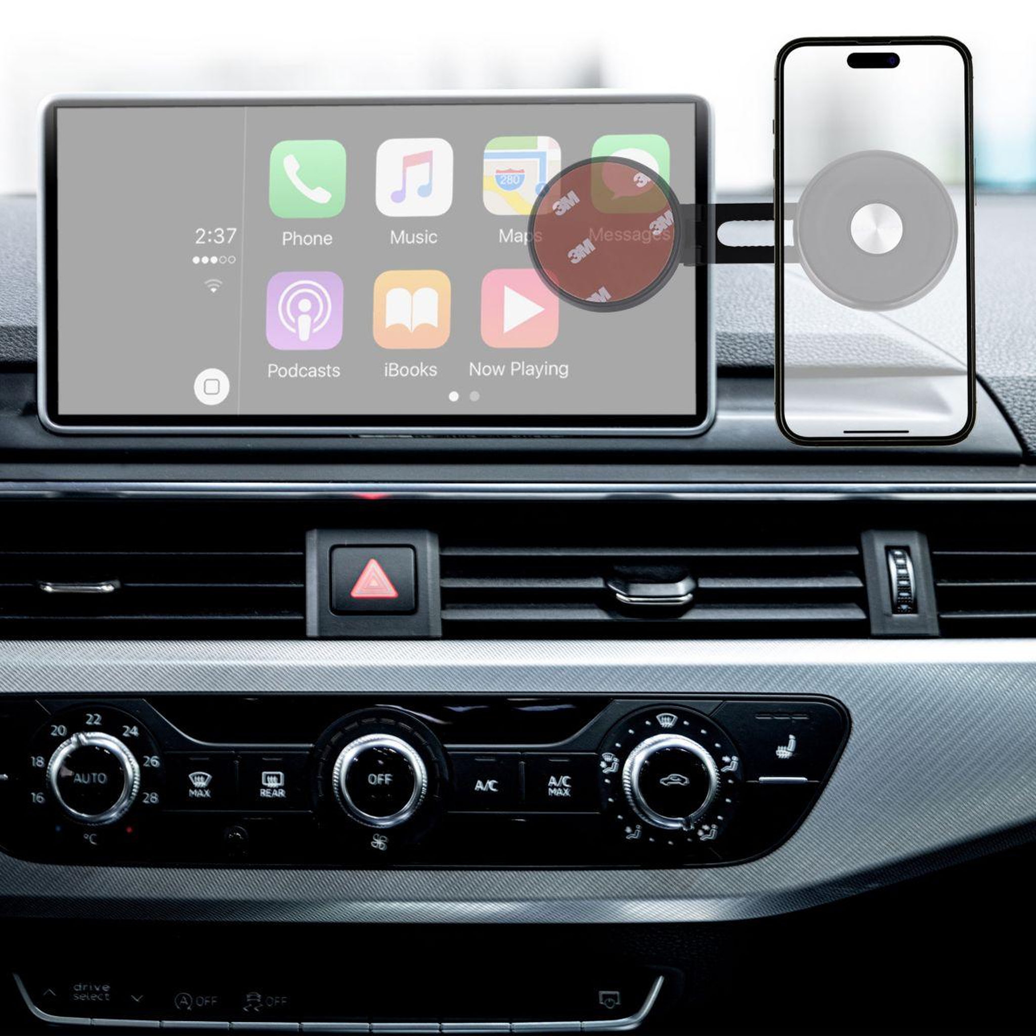 Voir la diapositive 4 : TNB Support smartphone Voiture tableau de bord aimanté noir