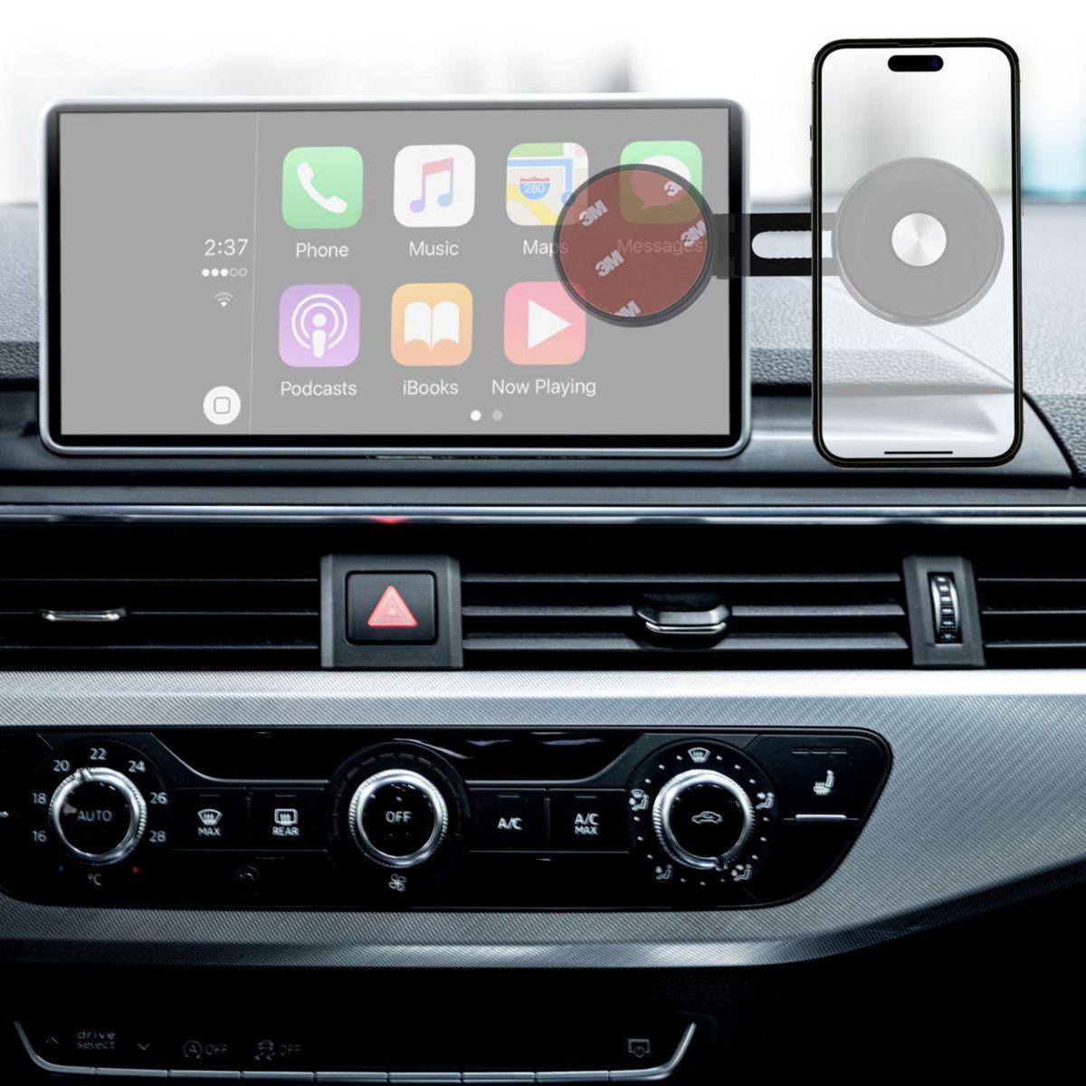 TNB Support smartphone Voiture tableau de bord aimanté noir