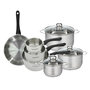 Voir la diapositive 1 : Fackelmann Set de 1 poêle 24 cm, 3 casseroles 12 16 20 cm et 3 faitouts 16, 20 et 24 cm en inox Fackelmann Geneva