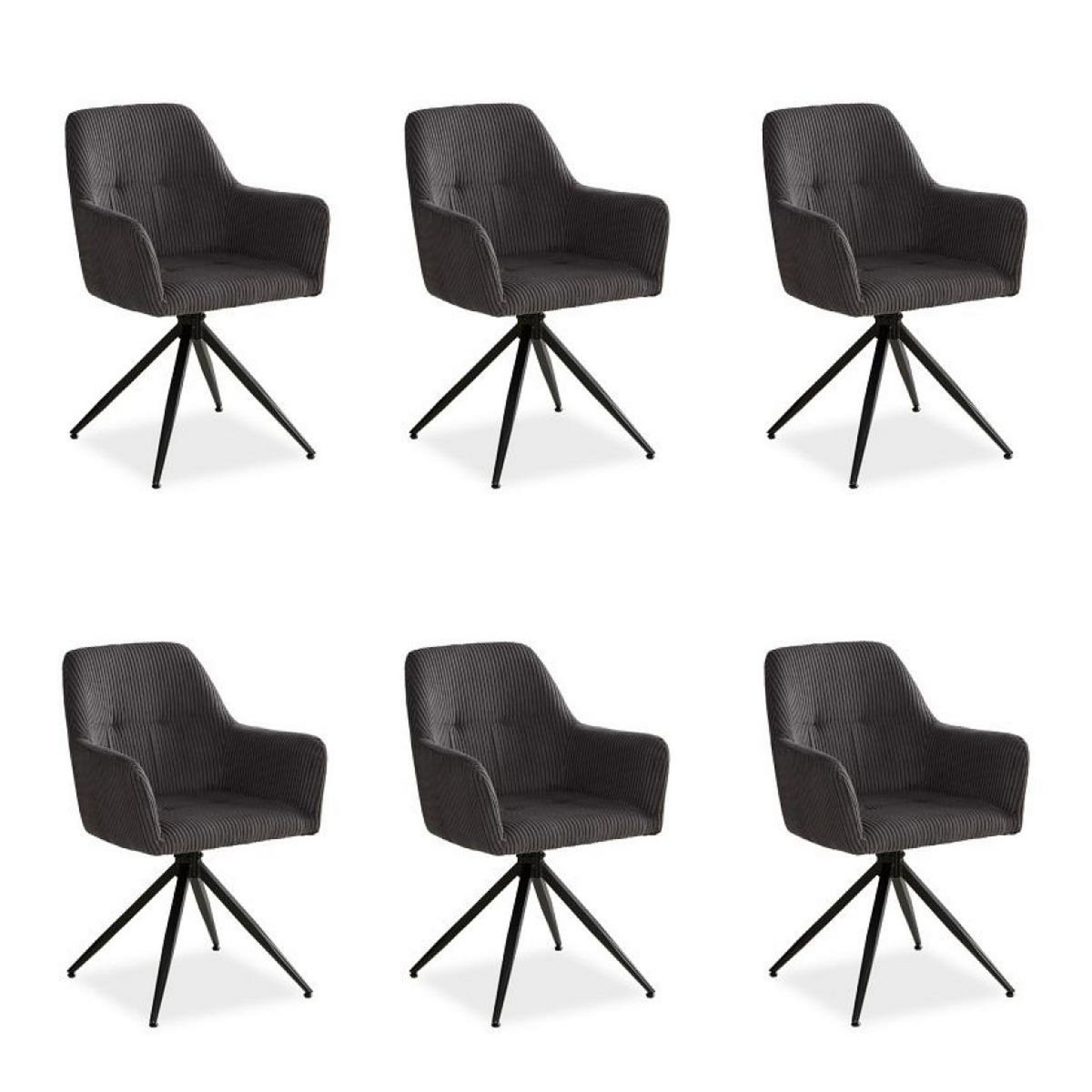 HomeStyle4U Ensemble de 6 chaises salle à manger modernes