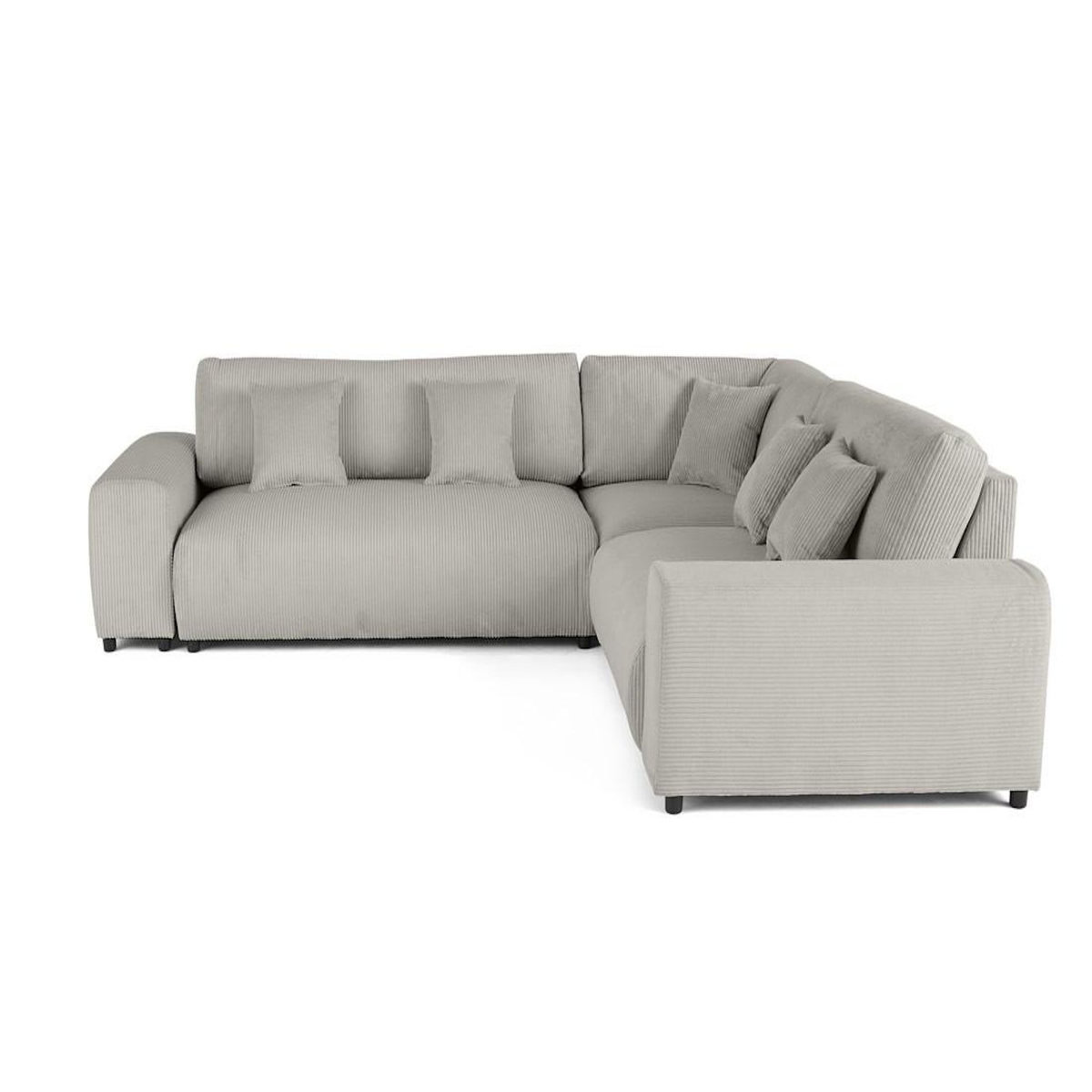 LISA DESIGN Garance - canapé modulable d'angle droit - 5 places - en velours côtelé