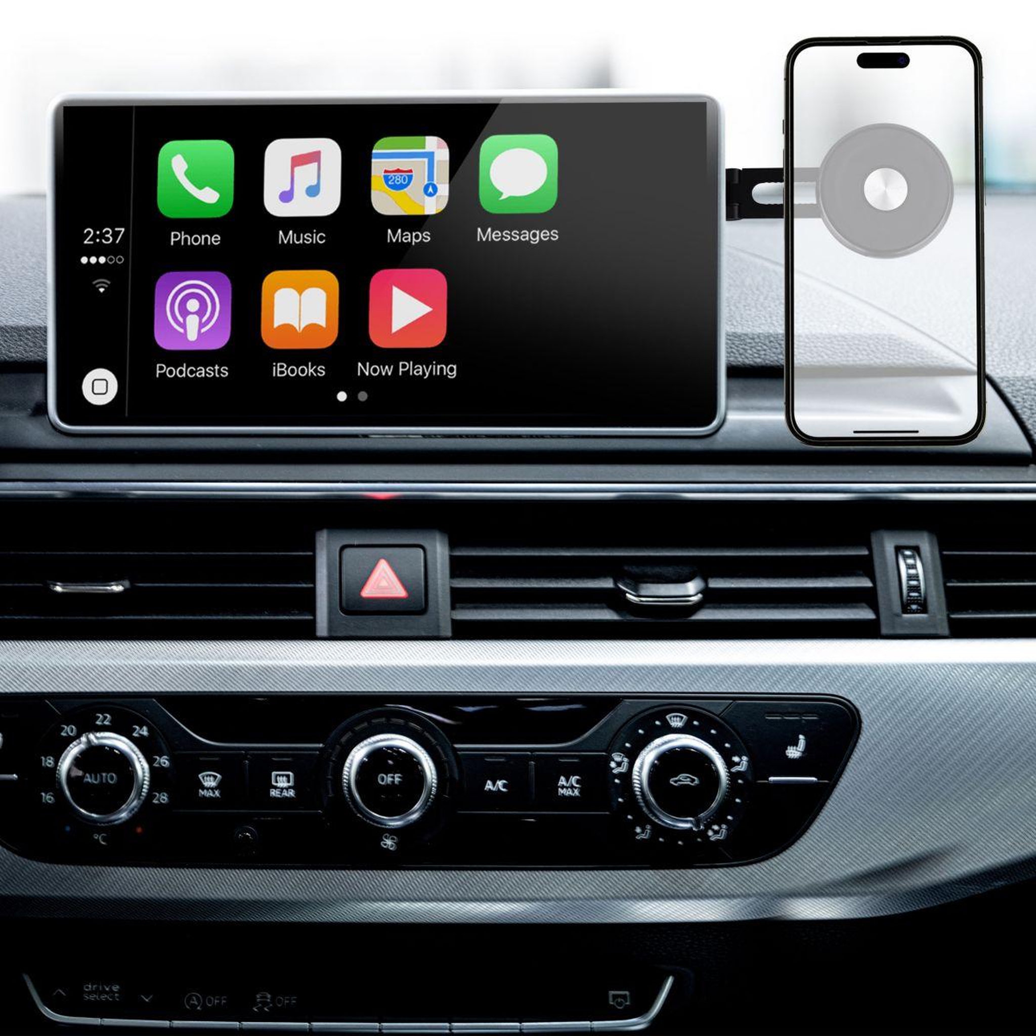 Voir la diapositive 2 : TNB Support smartphone Voiture tableau de bord aimanté noir