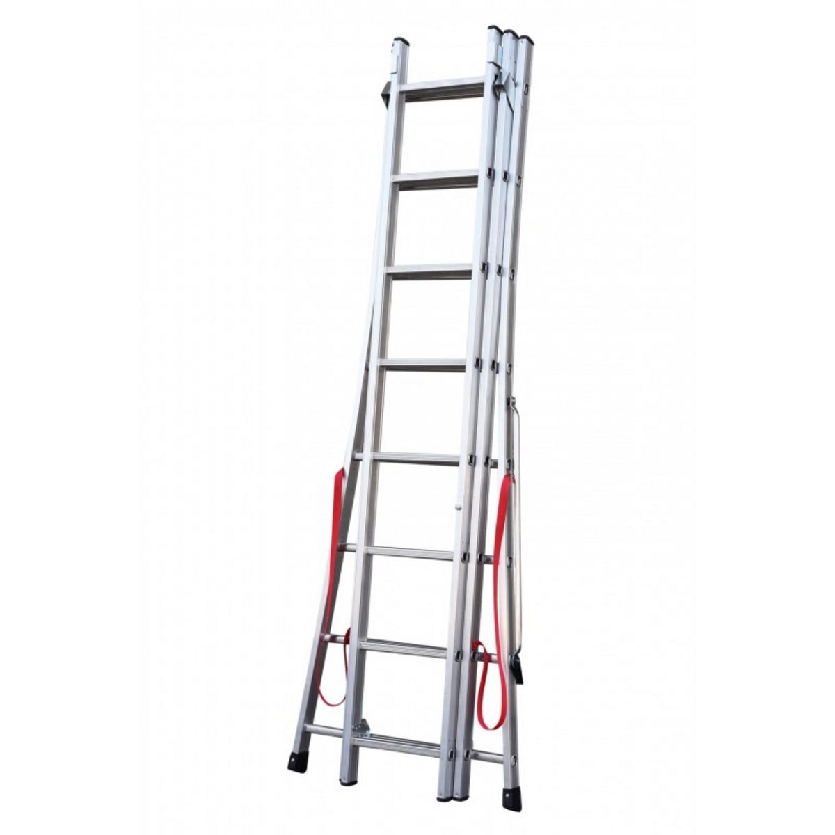 HAILO Echelle 3 plans 5m70 en aluminium base évasée - PREMIUM