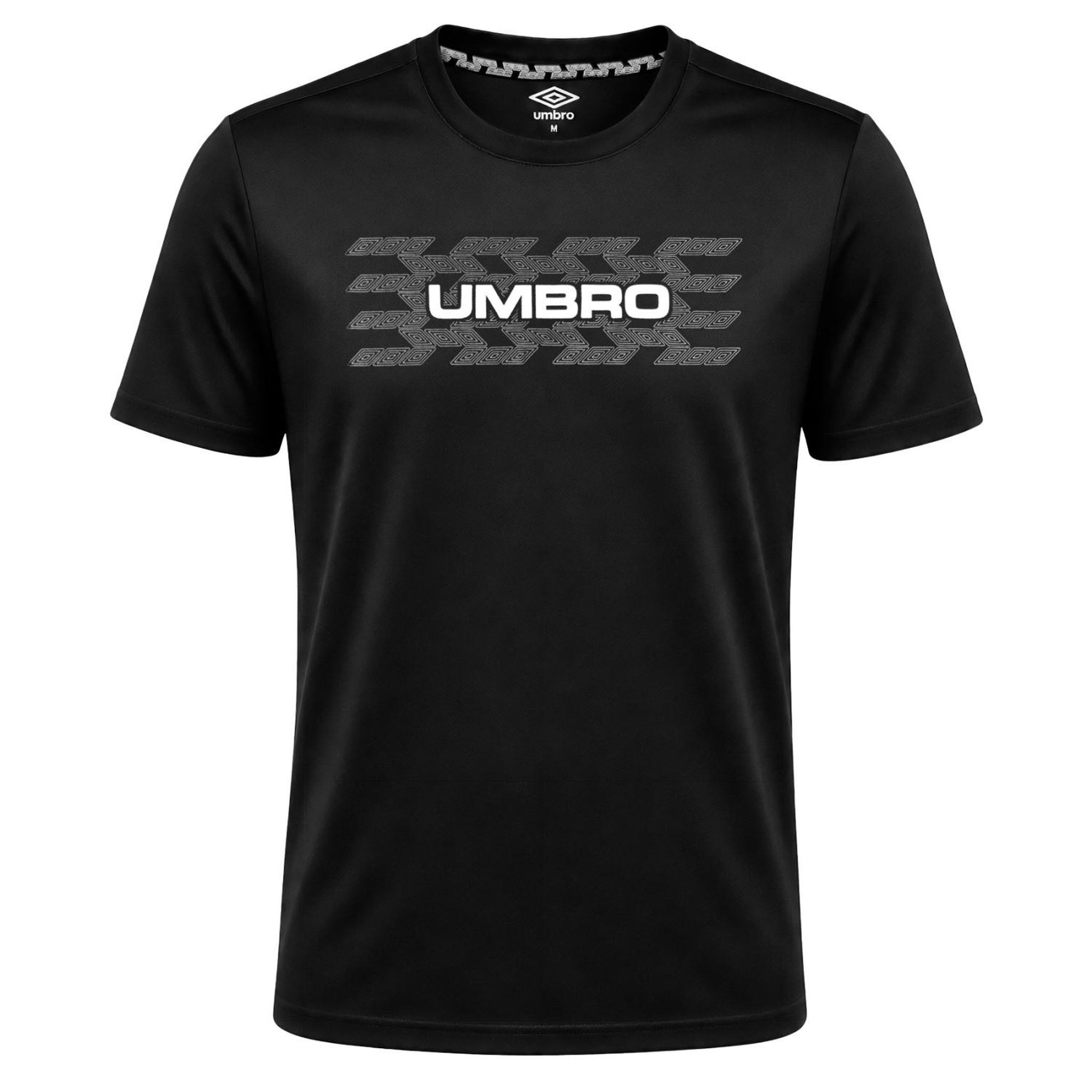 UMBRO Teeshirt homme col rond léger et confortable avec logo floqué 1224680. Coloris disponibles : Noir