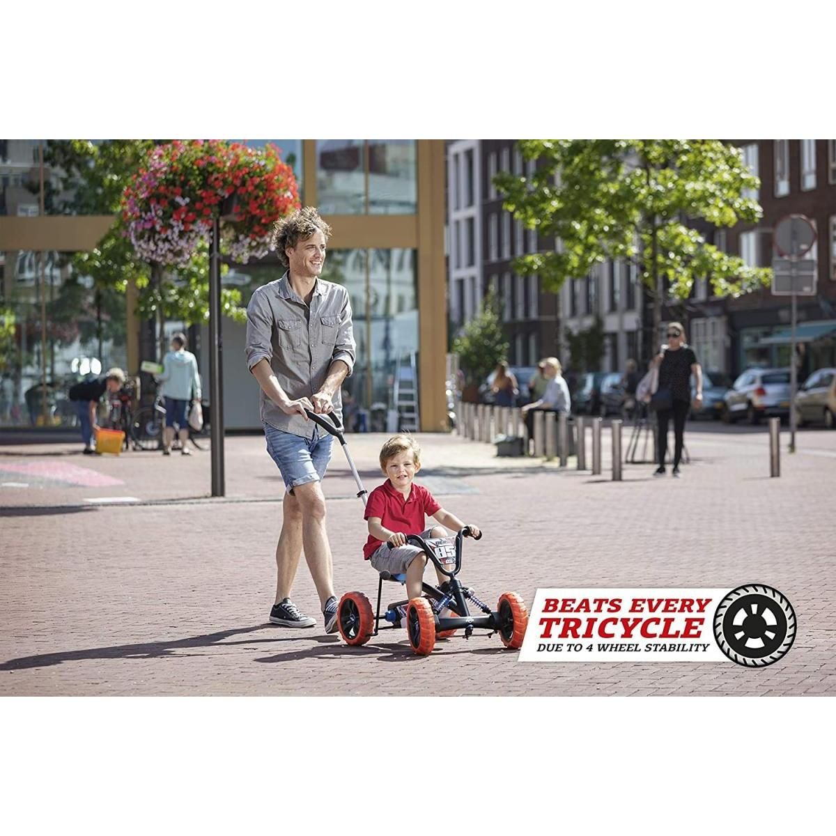 Berg Kart à pédales Buzzy Nitro 2 en 1 avec barre de poussée