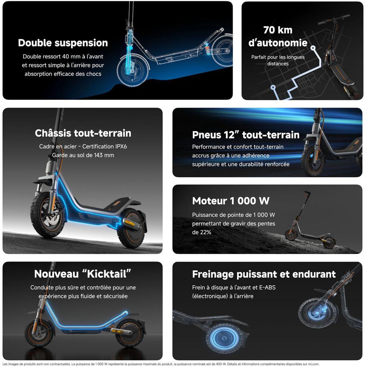 XIAOMI Trottinette électrique Electric Scooter 6 Pro Noir