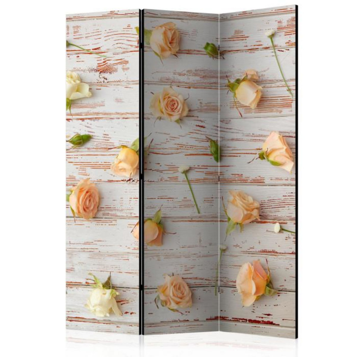 Paris Prix Paravent 3 Volets  Wood & Roses  135x172cm