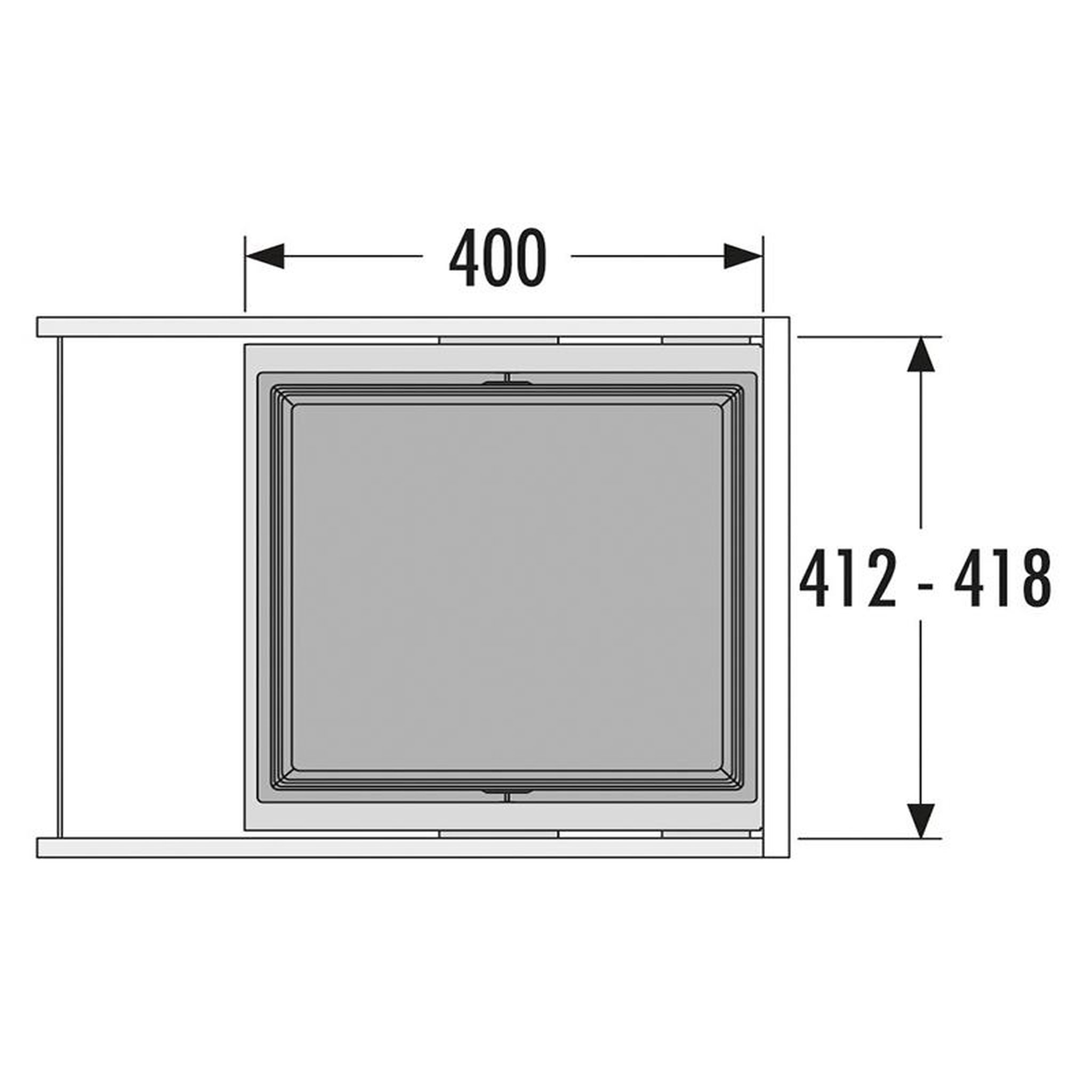 Voir la diapositive 6 : HAILO Poubelle de cuisine coulissante encastrable 55l hailo cargo synchro