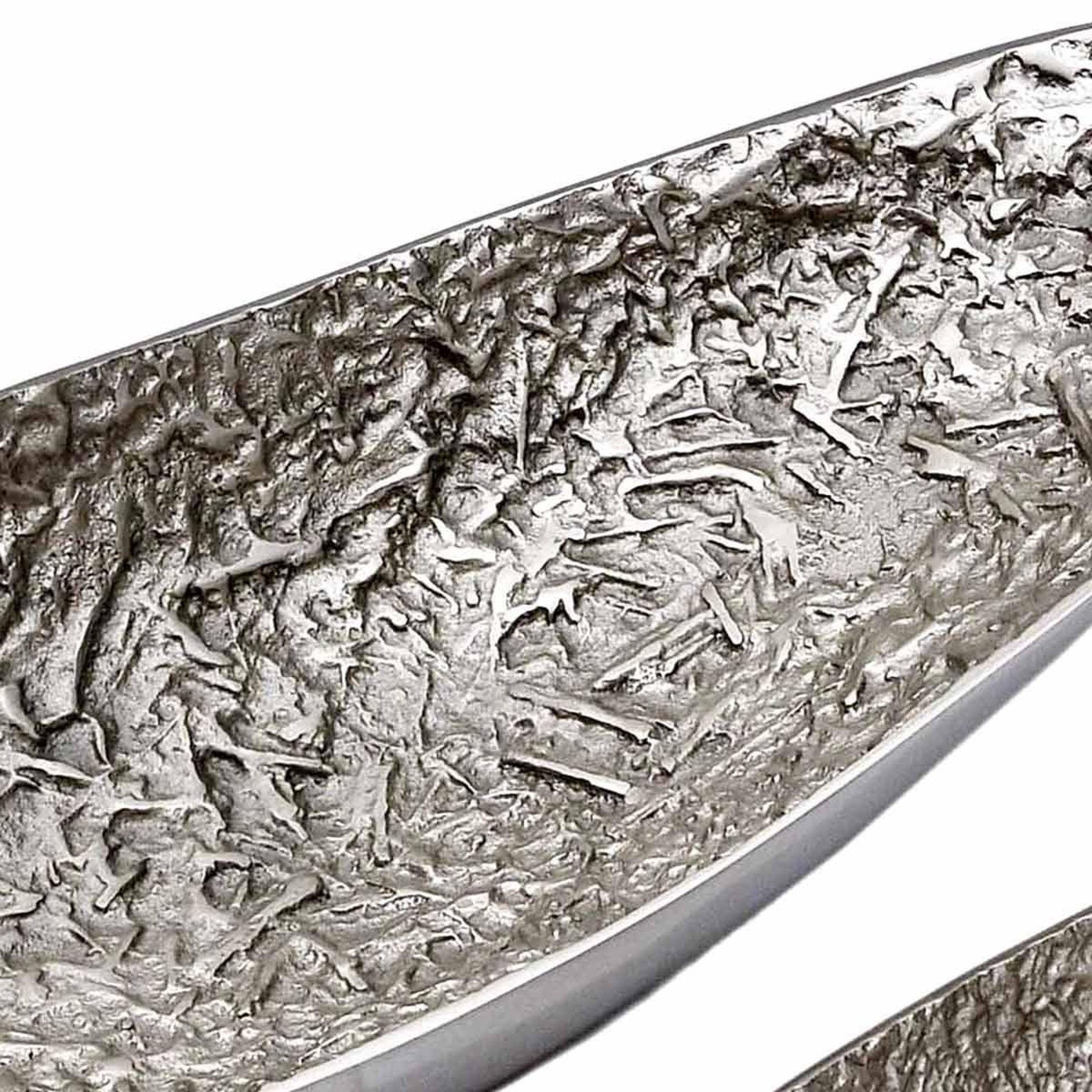 Voir la diapositive 2 : Paris Prix Lot de 2 Plateaux de Présentation  Barque  76cm Argent