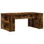 Voir la diapositive 2 : VIDAXL Table basse chene fume 102x55x42 cm bois d'ingenierie