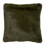 Paris Prix Coussin Imitation Fourrure  Cutie  45x45cm Vert Kaki