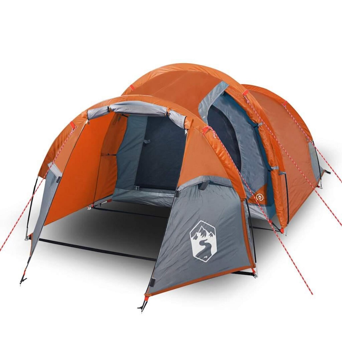 VIDAXL Tente de camping tunnel 3 personnes orange impermeable