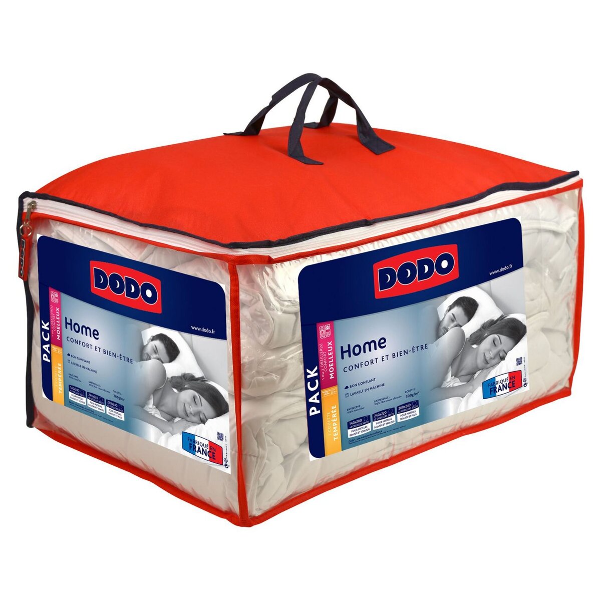 DODO Pack DODO couette légère 200 g/m² + oreiller(s)confort moelleux HOME
