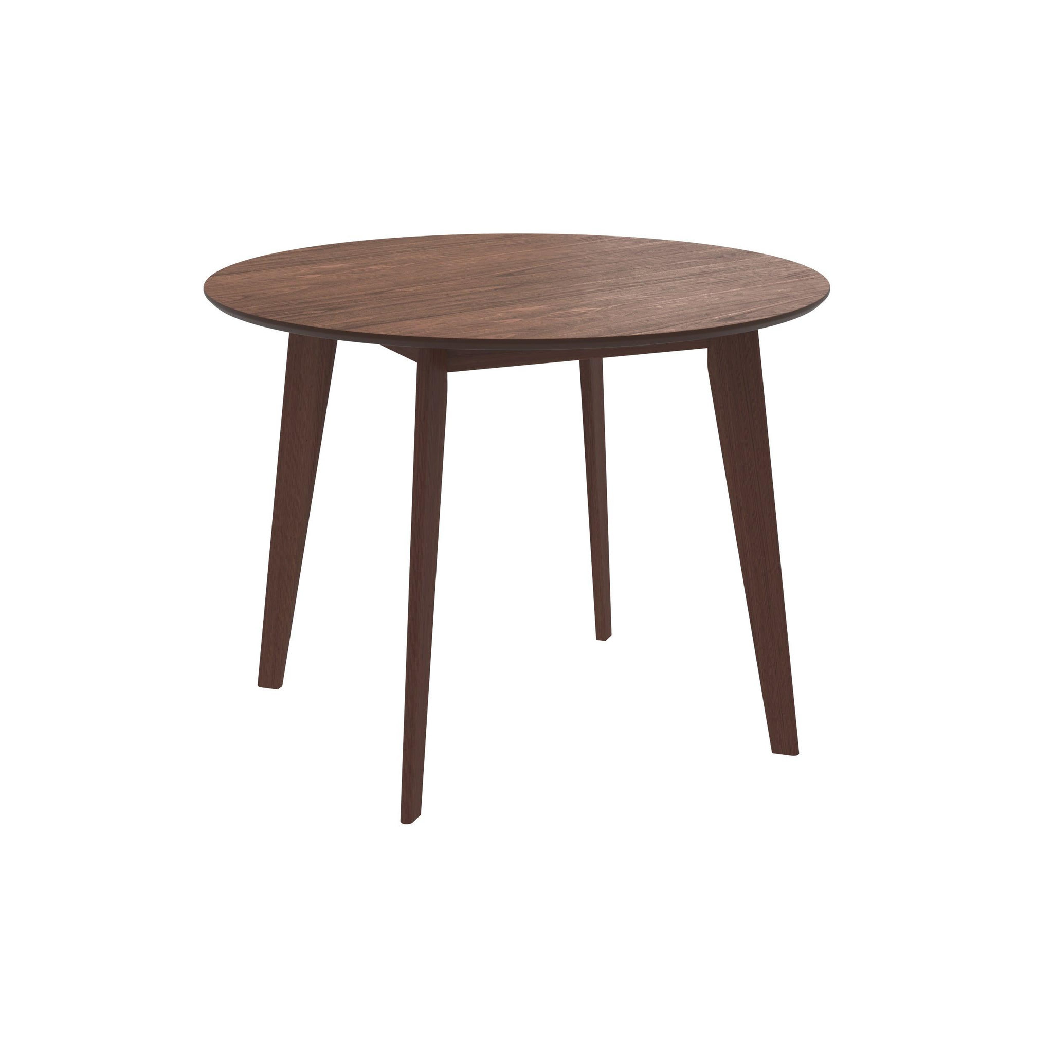 MAISON PAVANE Table ronde 4 personnes en bois foncé d100 cm-réno