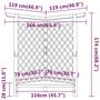 Voir la diapositive 6 : VIDAXL Pergola d'angle avec banc 166x81x174 cm Bois de pin impregne
