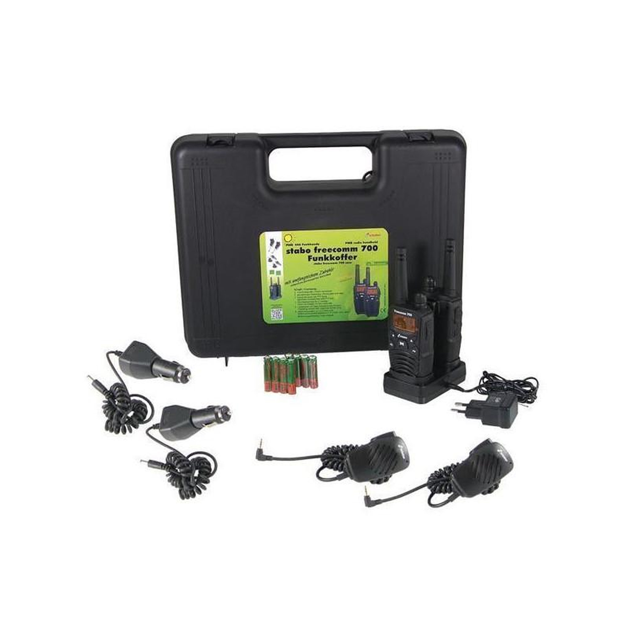 TXMS770 - COFFRET DE 2 TALKIES WALKIES STABO SET FREECOMM 700 PRESIDENT ELECTRONICS - COFFREECOMM700