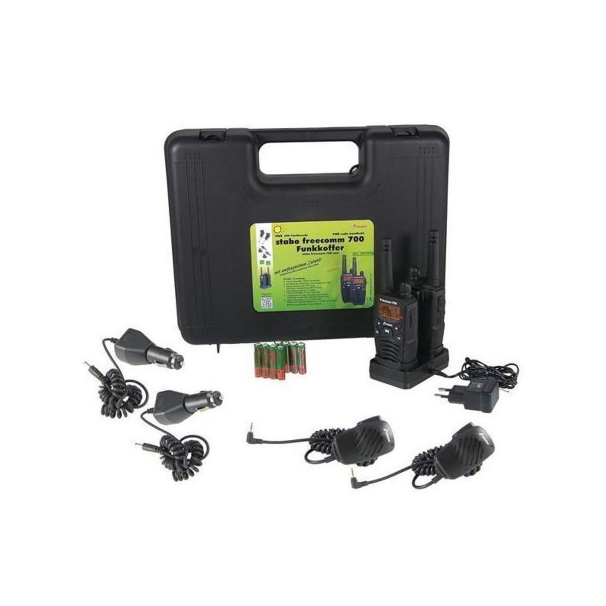 TXMS770 - COFFRET DE 2 TALKIES WALKIES STABO SET FREECOMM 700 PRESIDENT ELECTRONICS - COFFREECOMM700