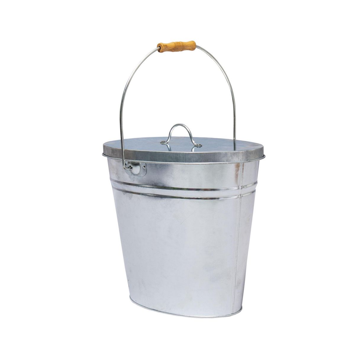 WERKAPRO Seau à cendre métal galvanisé WERKA PRO avec couvercle et poignée