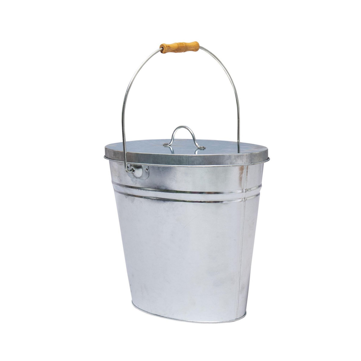 WERKAPRO Seau à cendre métal galvanisé WERKA PRO avec couvercle et poignée