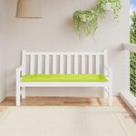 VIDAXL Coussin de banc de jardin vert brillant 150x50x7cm tissu oxford