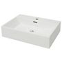 Voir la diapositive 2 : VIDAXL Vasque avec trou de robinet en ceramique Blanc 60,5x42,5x14,5cm