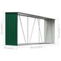 Voir la diapositive 6 : VIDAXL Abri de stockage de bois Acier galvanise 330x84x152 cm Vert