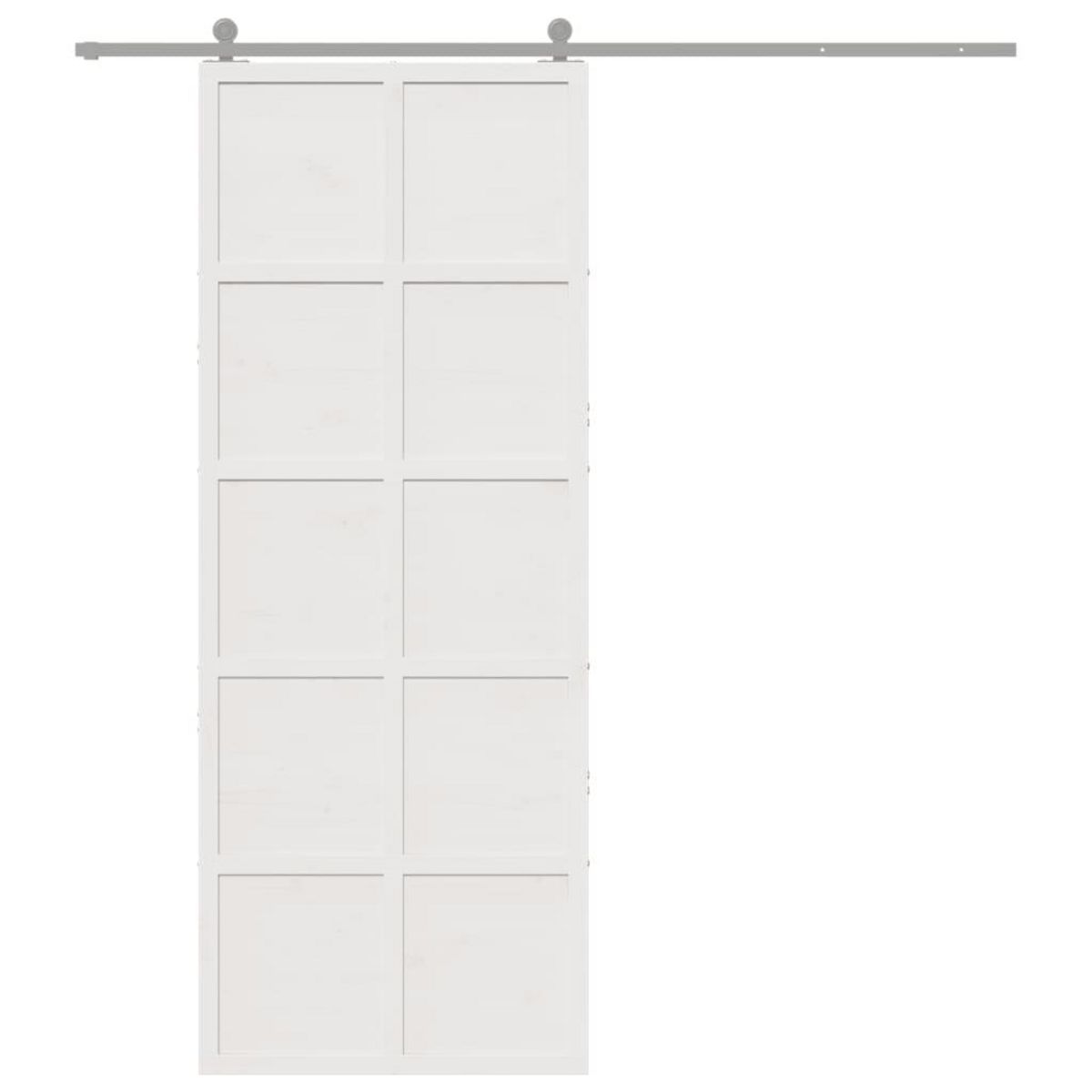 VIDAXL Porte de grange blanc 80x208 cm bois massif de pin