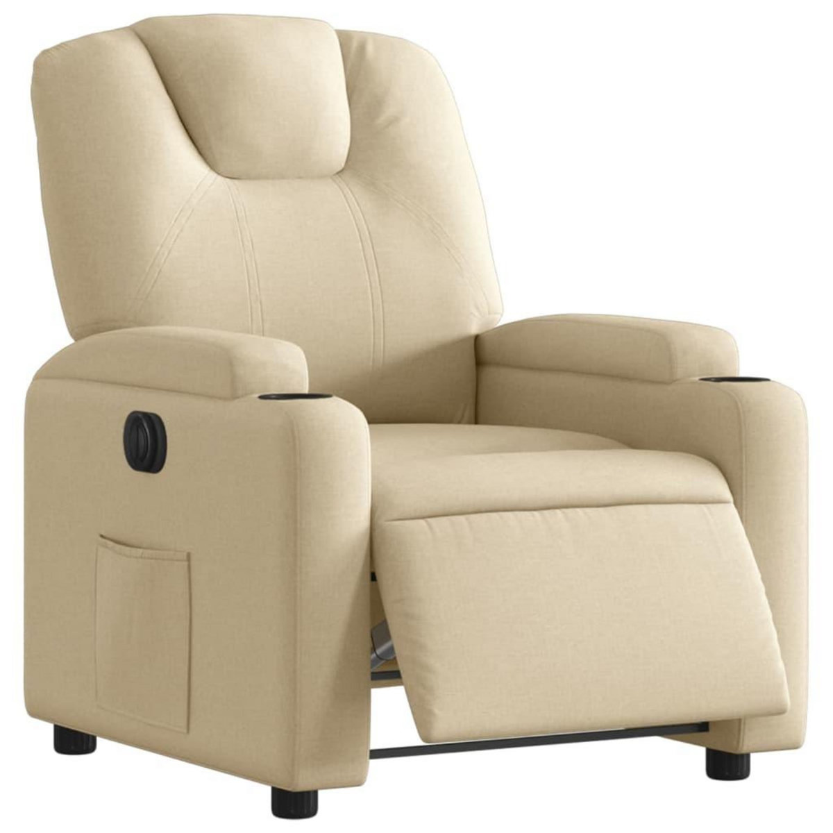VIDAXL Fauteuil inclinable electrique Creme Tissu