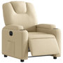 Voir la diapositive 3 : VIDAXL Fauteuil inclinable electrique Creme Tissu