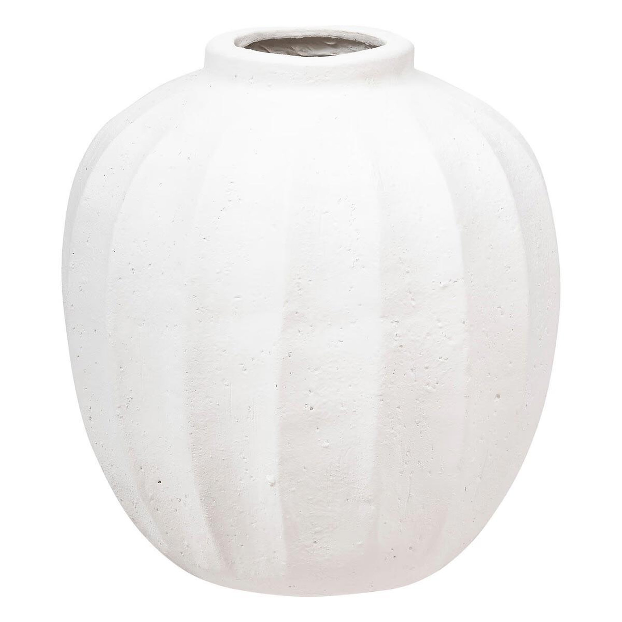 ATMOSPHERA Vase boule en céramique  amia  28cm blanc