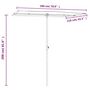 Voir la diapositive 6 : VIDAXL Parasol de jardin avec mat en aluminium 180x110 cm blanc sable