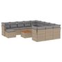 Voir la diapositive 2 : VIDAXL Salon de jardin avec coussins 13 pcs beige resine tressee
