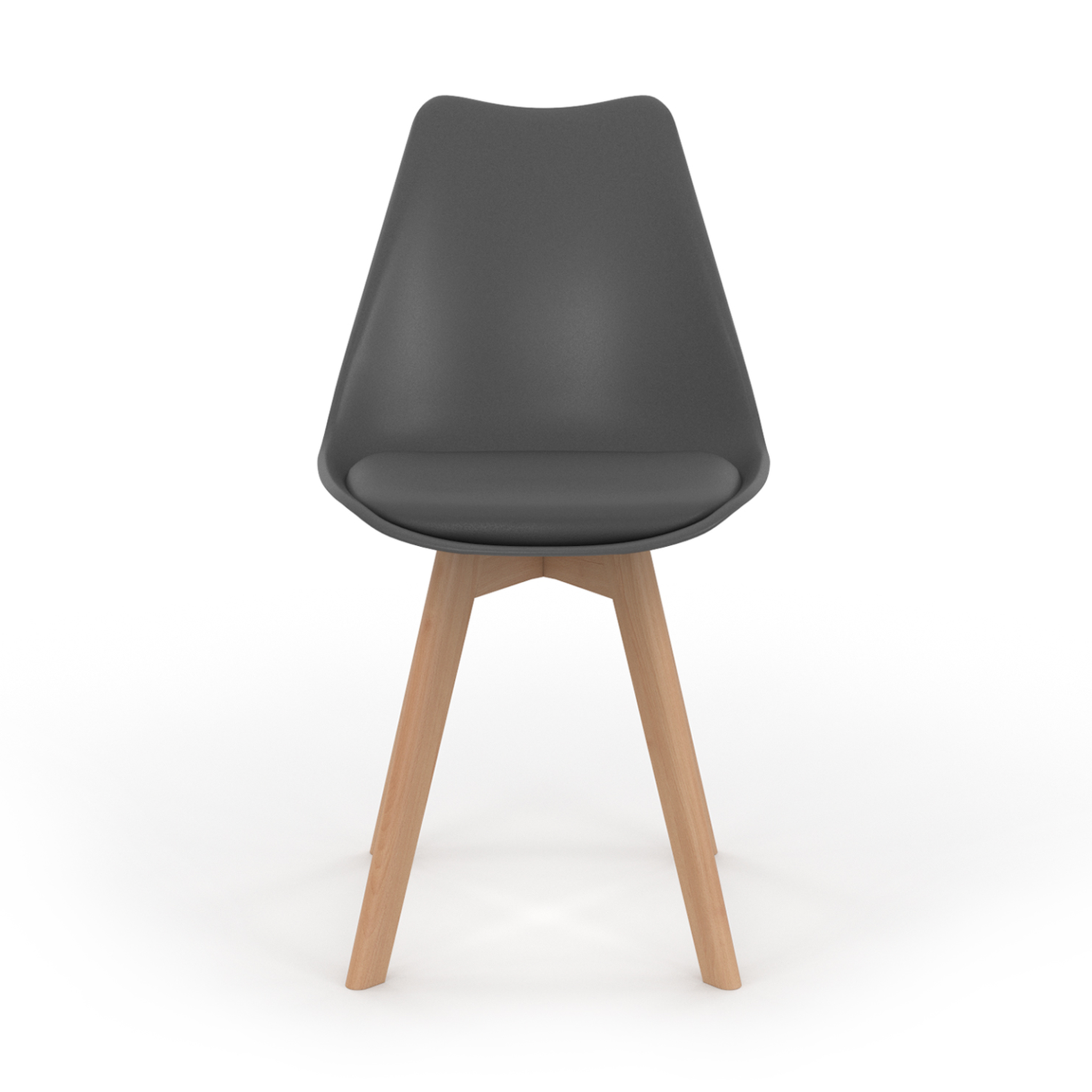Voir la diapositive 3 : ID MARKET Lot de 6 chaises scandinaves sara mix color gris clair, blanc, gris foncé x2, noir x2