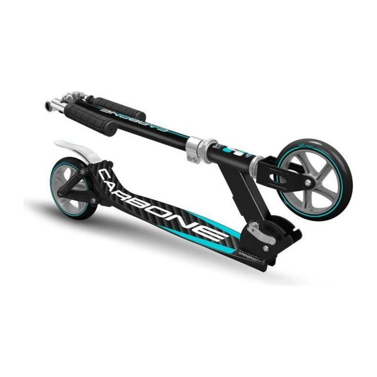 STAMP Trottinette pliable ajustable double suspensions 145mm - SKIDS CONTROL CARBONE - JK525145